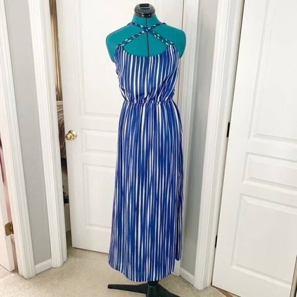 Banana Republic Maxi Stripes Casual Long Summer Dress - Picture 1 of 14